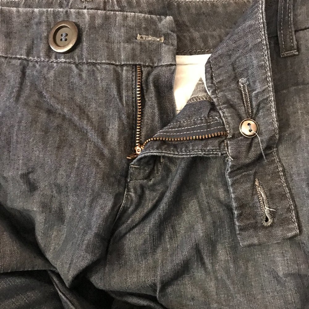 Level 99 Wide Leg Dark Denim Blue Gaucho Culottes Anthropologie 31 - Picture 5 of 8